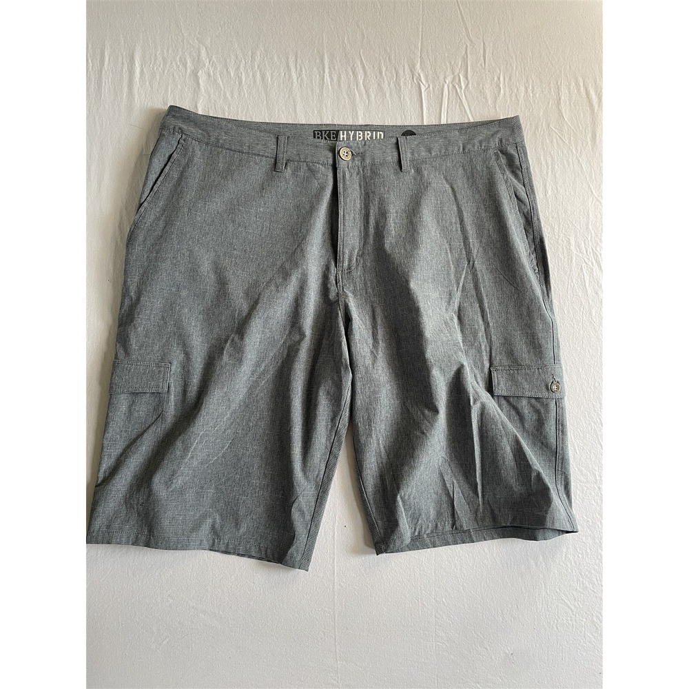 Buckle 40x12.5" Gray Hybrid Athletic Fit Cargo‎ Mens Shorts
